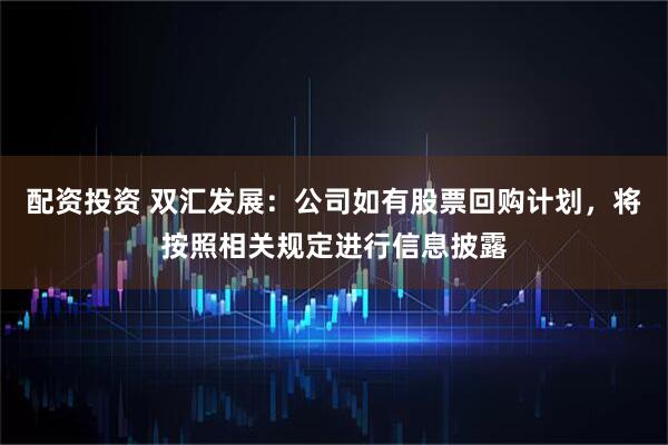 配资投资 双汇发展：公司如有股票回购计划，将按照相关规定进行信息披露